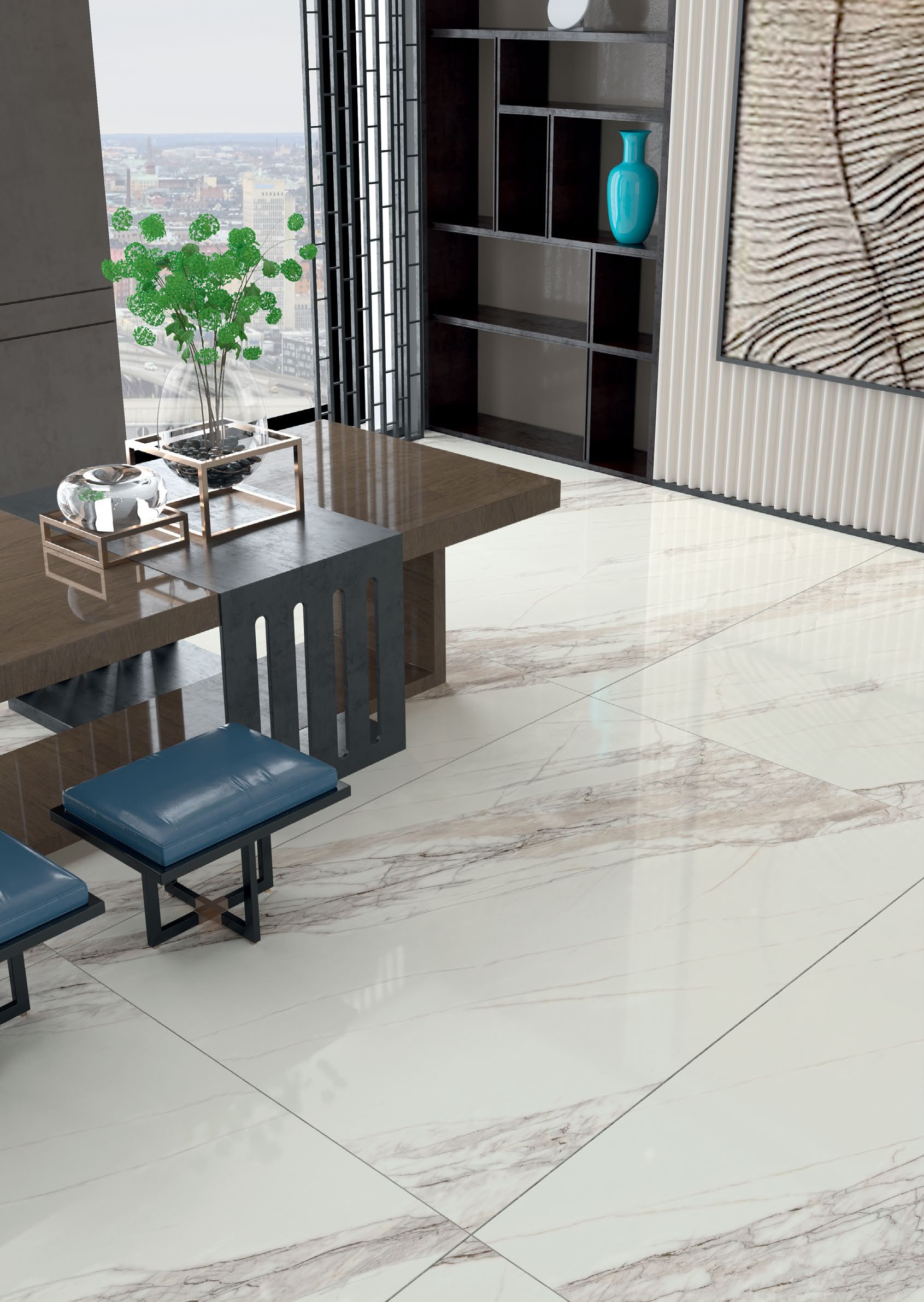 Bien Gris Morado 120x180 cm Teknik Porselen Karo