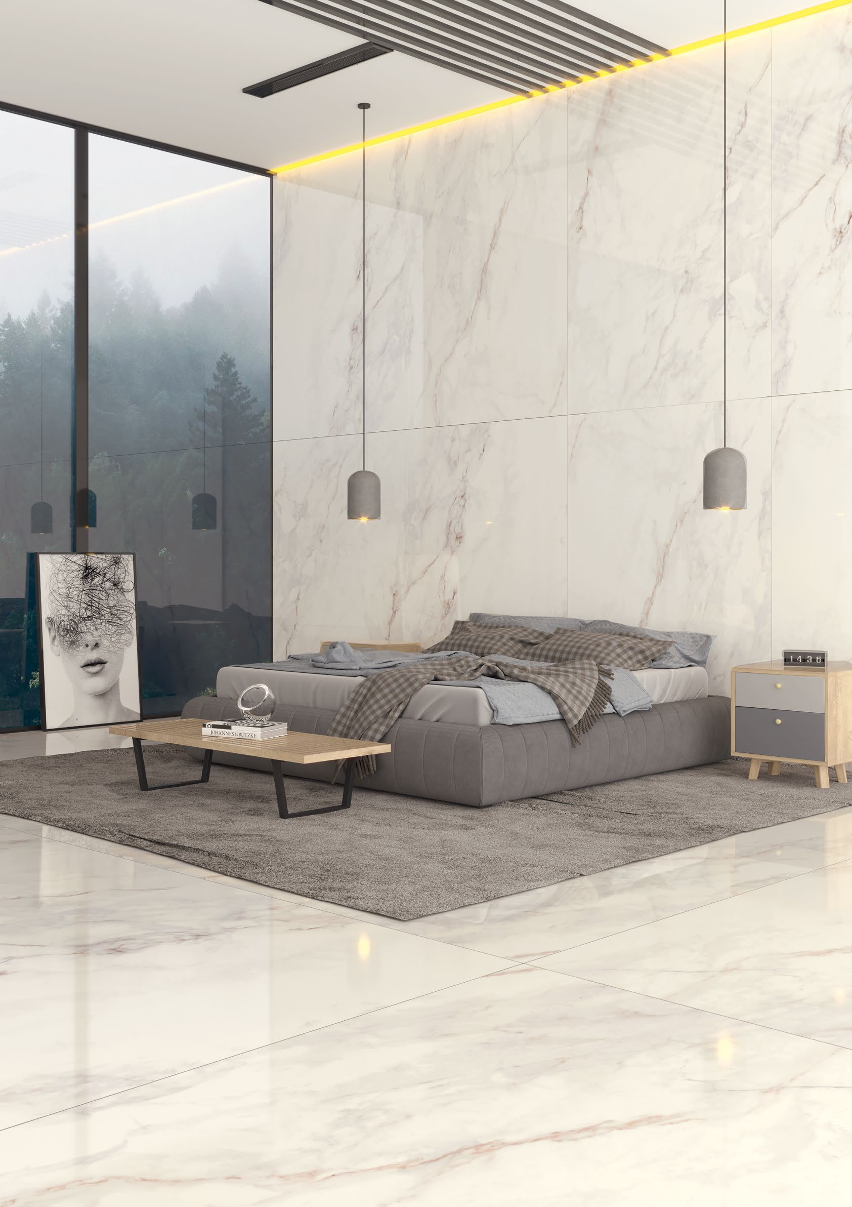 Bien Luxe 120x180 cm Teknik Porselen Karo