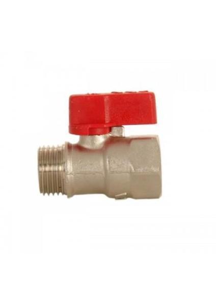 1/2" Mini Küresel Valf - Kırmızı Volanlı 102122028