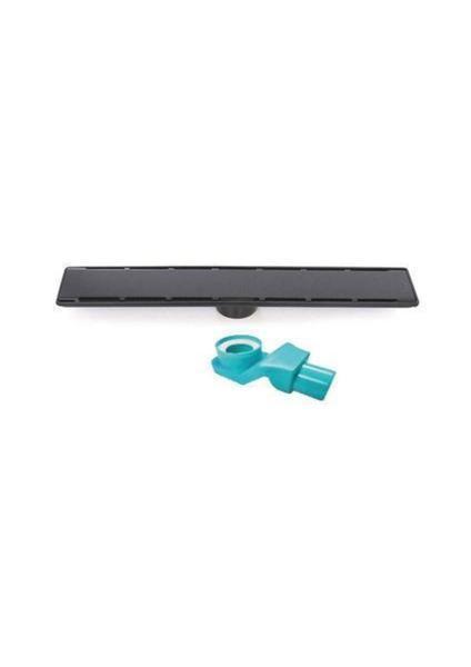 Line 6 Uyumlu Siyah Plain 40cm Izgaralı Duş Kanalı ve S Tipi Sabit Çıkış Gövdesi 1156-1034000-31
