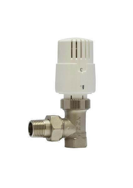 1/2'' Köşe Termostatik Radyatör Vanası Valf 602120755 Panel Radyatör Isı Kontrol Vanası