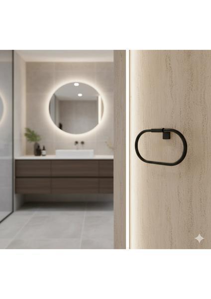 Premium Yuvarlak Havluluk (MAT SİYAH)