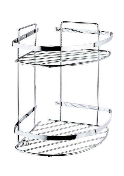 18x18 2 Katlı Köşe Şampuanık 304 Kalite Paslanmaz Çelik