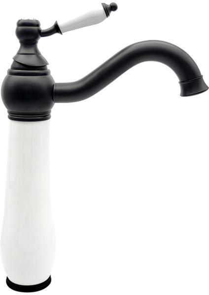 Pure Beyaz Siyah Tezgah Üstü Çanak Lavabo Armatürü Wb-218