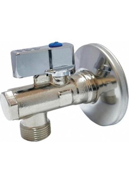 1/2'' Filtreli Ara Musluk Rozetli-parlak Krom Başlıkı