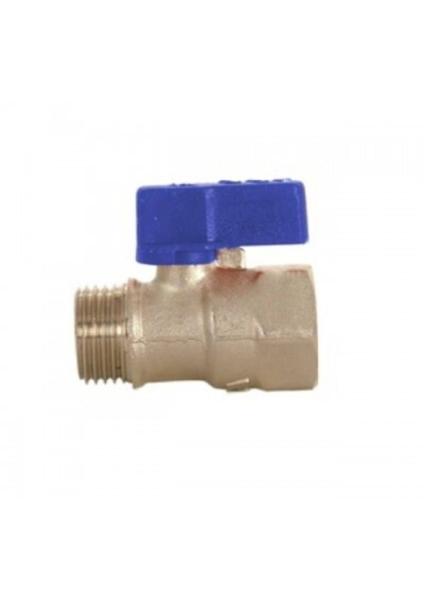 1/2" Mini Küresel Valf Mavi Iç Dış Vida