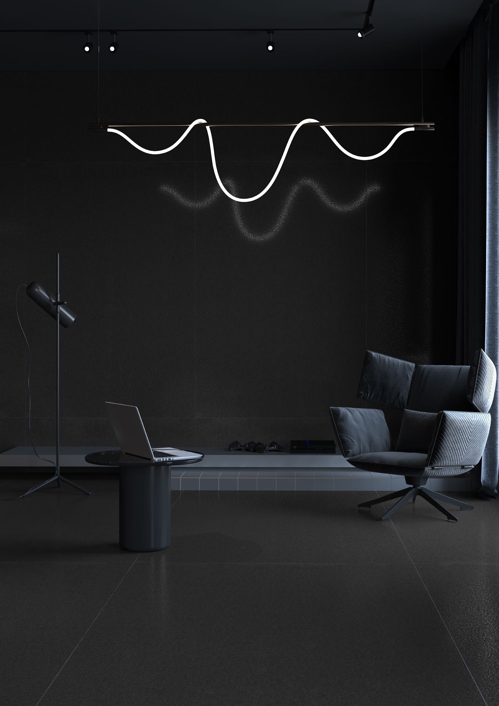 Bien Black Star 120x180 cm Teknik Porselen Karo