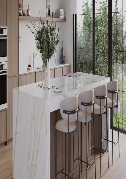 biQslab Calacatta Oro 160x320 cm Slab Porselen