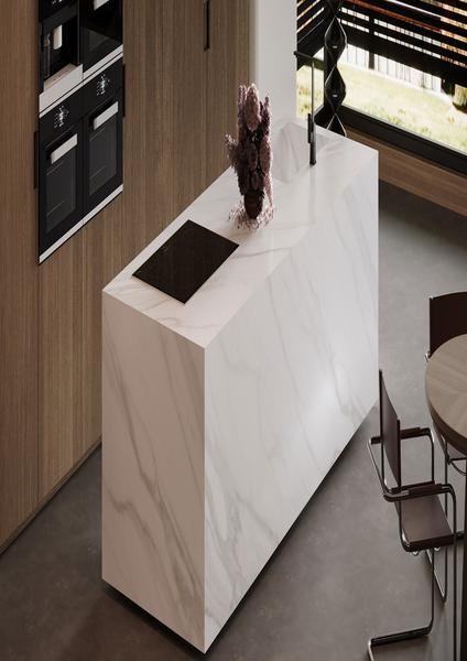 biQslab Statuario Luxe 80x320 cm Slab Porselen