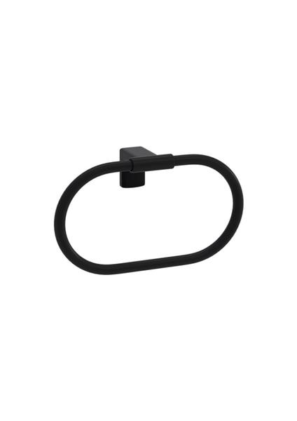 Premium Mat Siyah Oval Havluluk